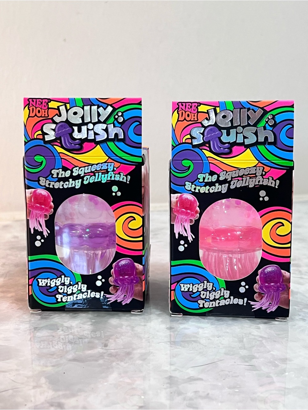 NeeDoh Bundle Jelly Squish Purple and Pink Set of 2! - Picture 2 of 4